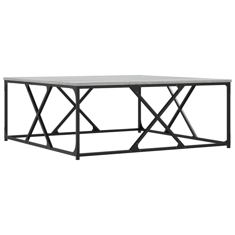 vidaXL szürke sonoma színű szerelt fa dohányzóasztal 100x100x40 cm