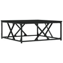 vidaXL fekete szerelt fa dohányzóasztal 70 x 70 x 30 cm