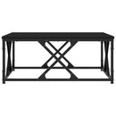 vidaXL fekete szerelt fa dohányzóasztal 70 x 70 x 30 cm