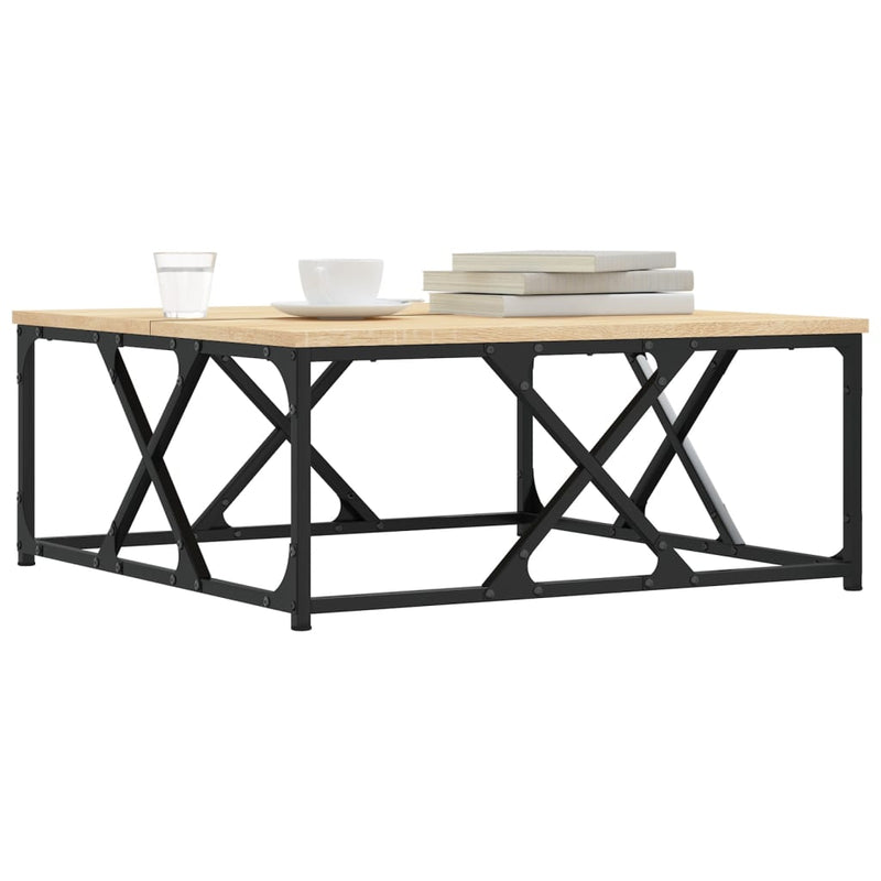 vidaXL sonoma tölgy színű szerelt fa dohányzóasztal 70 x 70 x 30 cm