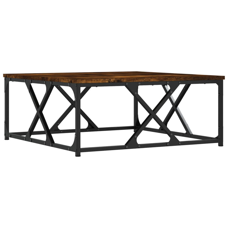 vidaXL füstös tölgy színű szerelt fa dohányzóasztal 70 x 70 x 30 cm