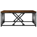 vidaXL füstös tölgy színű szerelt fa dohányzóasztal 70 x 70 x 30 cm