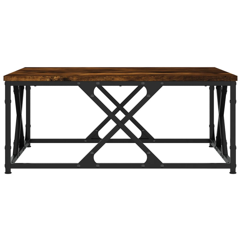 vidaXL füstös tölgy színű szerelt fa dohányzóasztal 70 x 70 x 30 cm