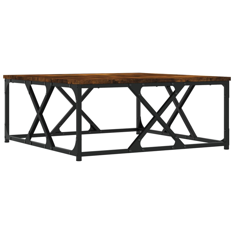vidaXL füstös tölgy színű szerelt fa dohányzóasztal 70 x 70 x 30 cm