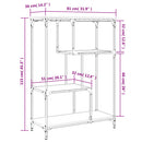 vidaXL füstös tölgy szerelt fa és acél könyvespolc 81x36x115 cm