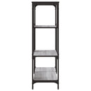vidaXL szürke sonoma szerelt fa és acél könyvespolc 81x36x115 cm