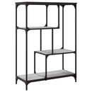 vidaXL szürke sonoma szerelt fa és acél könyvespolc 81x36x115 cm
