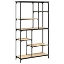 vidaXL sonoma tölgy szerelt fa és acél könyvespolc 99x35,5x176 cm
