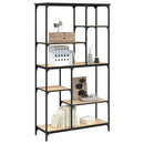 vidaXL sonoma tölgy szerelt fa és acél könyvespolc 99x35,5x176 cm