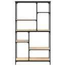 vidaXL sonoma tölgy szerelt fa és acél könyvespolc 99x35,5x176 cm