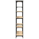 vidaXL sonoma tölgy szerelt fa és acél könyvespolc 99x35,5x176 cm