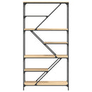 vidaXL sonoma tölgy színű szerelt fa és acél könyvespolc 91x36x176 cm