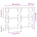 vidaXL szürke sonoma színű szerelt fa tálalóasztal 100 x 28 x 80,5 cm
