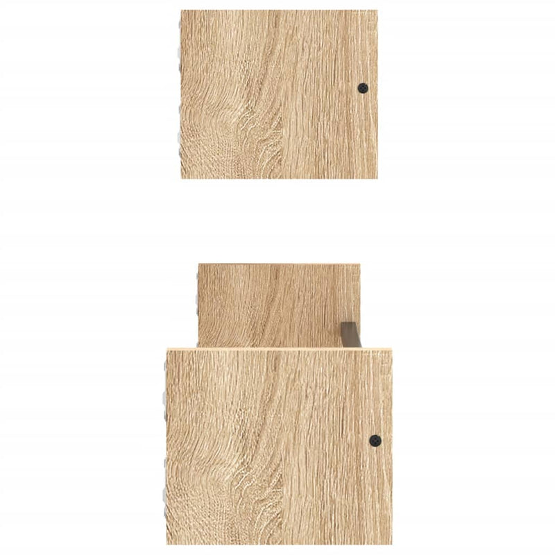 vidaXL 2 db sonoma tölgy fali polc rúddal 60 x 16 x 14 cm