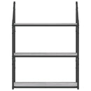 vidaXL 3 szintes szürke sonoma színű szerelt fa fali polc 60x21x78,5cm