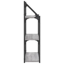 vidaXL 3 szintes szürke sonoma színű szerelt fa fali polc 60x21x78,5cm