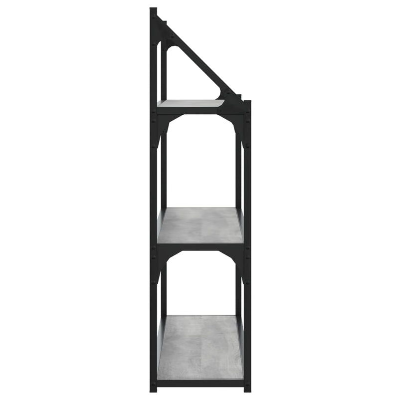 vidaXL 3 szintes szürke sonoma színű szerelt fa fali polc 80x21x78,5cm