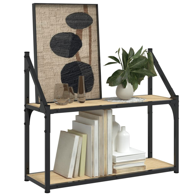 vidaXL kétszintes sonoma tölgyfa fali polc 60 x 21 x 51 cm