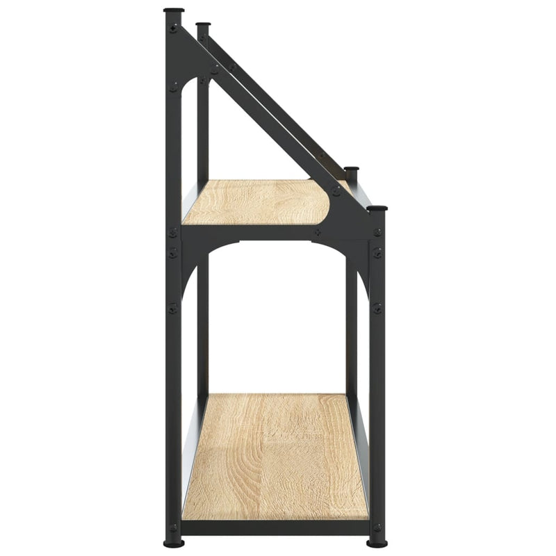 vidaXL kétszintes sonoma tölgyfa fali polc 60 x 21 x 51 cm