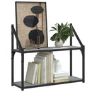 vidaXL 2 szintes szürke sonoma színű szerelt fa fali polc 60x21x51 cm
