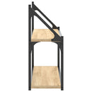 vidaXL 2 szintes sonoma tölgy színű szerelt fa fali polc 80x21x51 cm