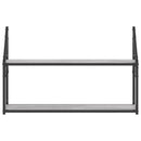 vidaXL 2 szintes szürke sonoma színű szerelt fa fali polc 80x21x51 cm