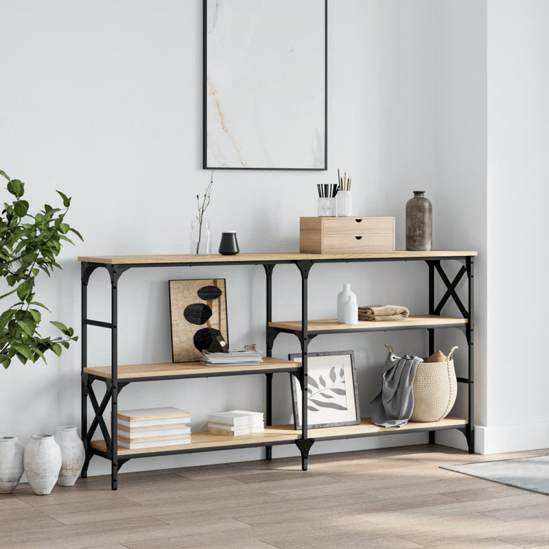 vidaXL sonoma tölgy színű szerelt fa dohányzóasztal 150 x 29 x 76,5 cm