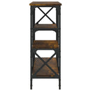 vidaXL füstös tölgy színű szerelt fa tálalóasztal 150 x 29 x 76,5 cm