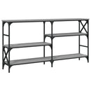 vidaXL szürke sonoma színű szerelt fa konzolasztal 150 x 29 x 76,5 cm