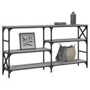 vidaXL szürke sonoma színű szerelt fa konzolasztal 150 x 29 x 76,5 cm