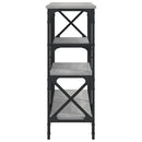 vidaXL szürke sonoma színű szerelt fa konzolasztal 150 x 29 x 76,5 cm