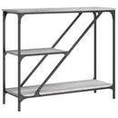 vidaXL szürke sonoma színű szerelt fa konzolasztal 88,5x30x75 cm