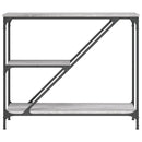 vidaXL szürke sonoma színű szerelt fa konzolasztal 88,5x30x75 cm