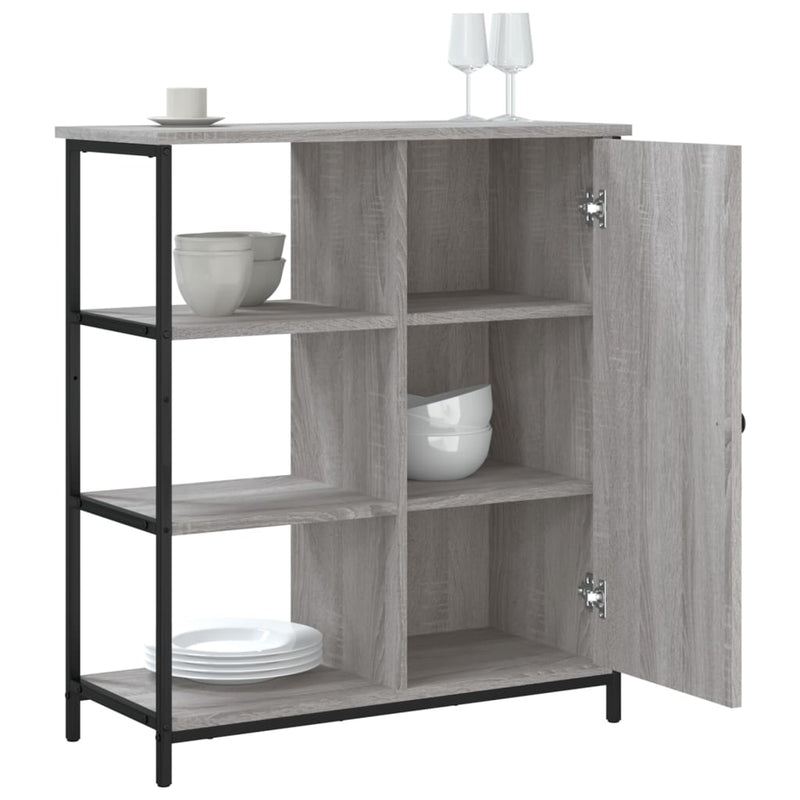 vidaXL szürke sonoma színű szerelt fa tálalószekrény 70 x 30 x 80 cm