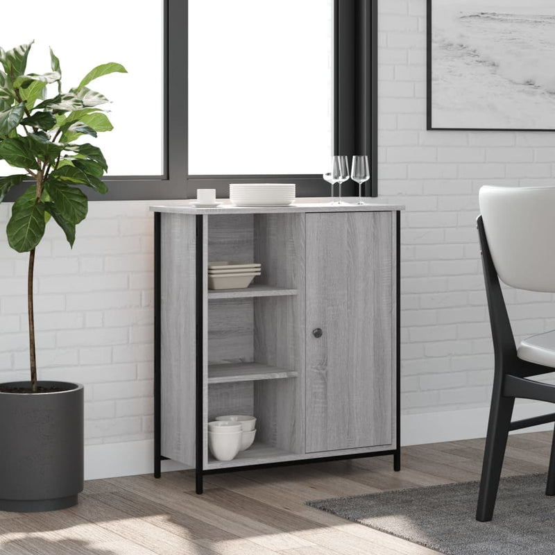 vidaXL szürke sonoma színű szerelt fa tálalószekrény 70 x 30 x 80 cm