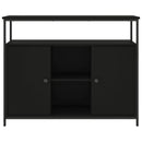 vidaXL fekete szerelt fa tálalószekrény 100 x 35 x 80 cm