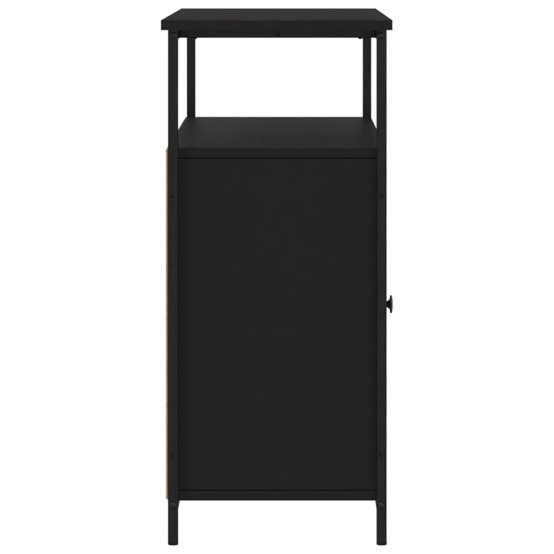 vidaXL fekete szerelt fa tálalószekrény 100 x 35 x 80 cm