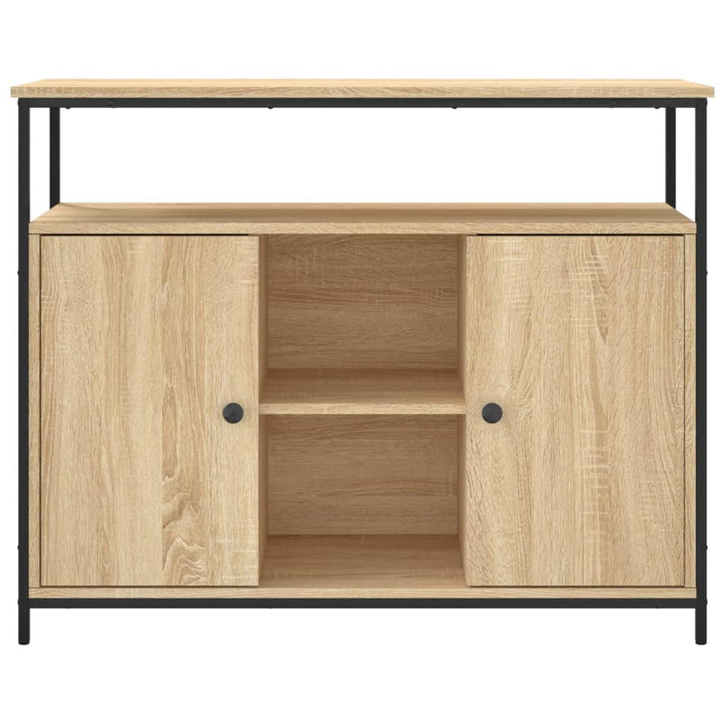 vidaXL sonoma tölgy színű szerelt fa tálalószekrény 100 x 35 x 80 cm