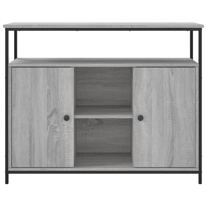 vidaXL szürke sonoma színű szerelt fa tálalószekrény 100 x 35 x 80 cm