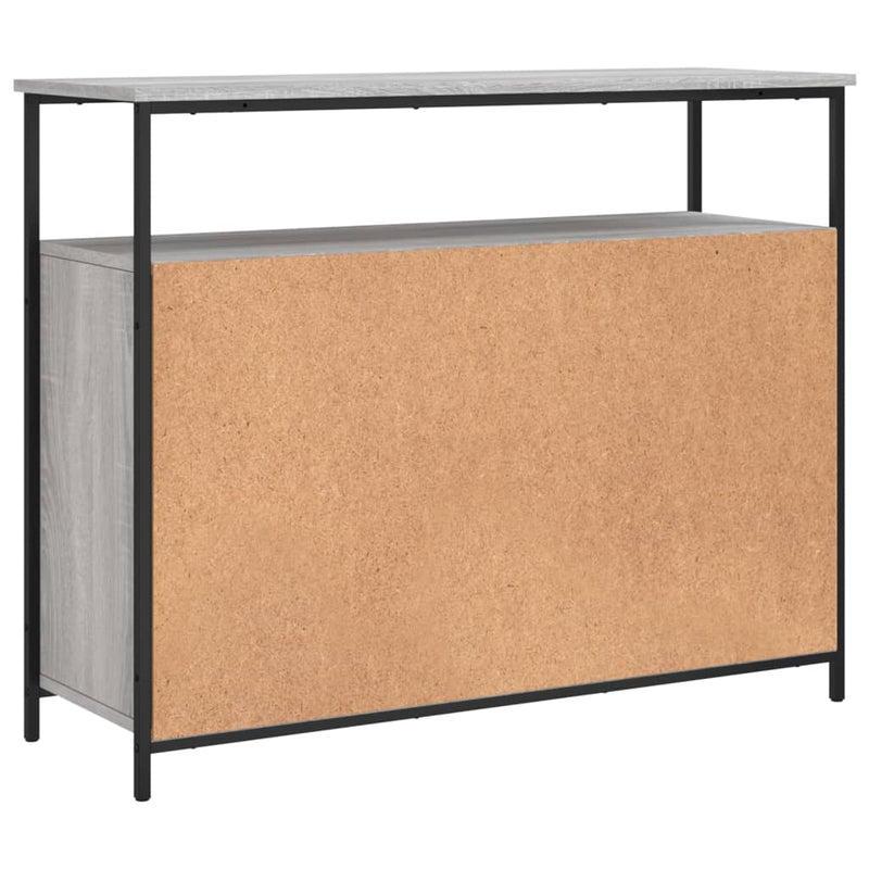 vidaXL szürke sonoma színű szerelt fa tálalószekrény 100 x 35 x 80 cm