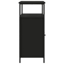 vidaXL fekete szerelt fa tálalószekrény 100 x 35 x 80 cm