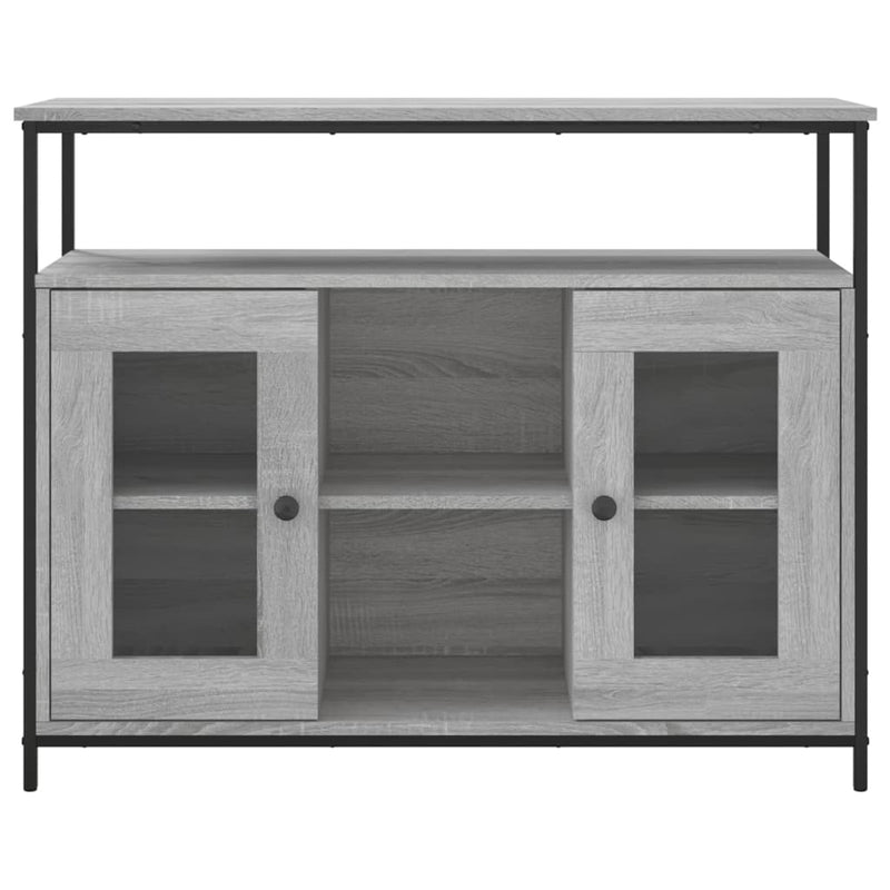 vidaXL szürke sonoma színű szerelt fa tálalószekrény 100 x 35 x 80 cm