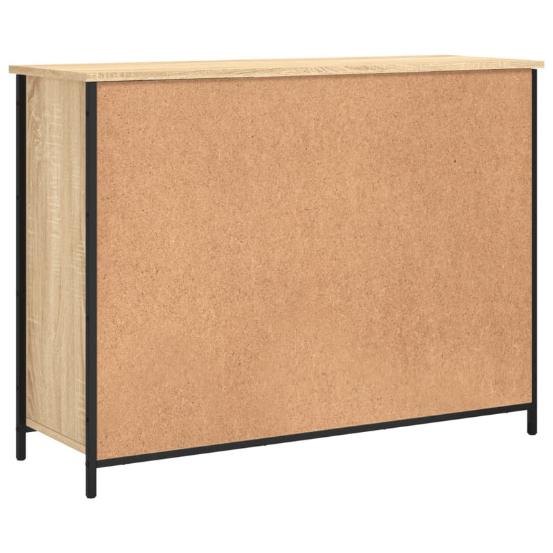 vidaXL sonoma tölgy színű szerelt fa tálalószekrény 100 x 35 x 75 cm
