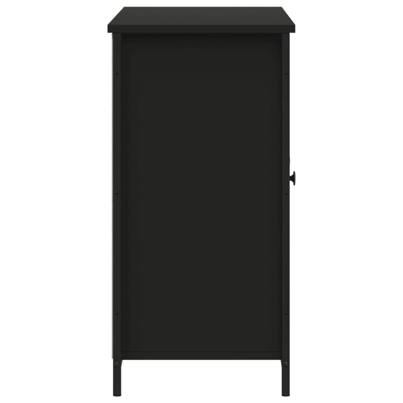 vidaXL fekete szerelt fa tálalószekrény 100 x 35 x 70 cm