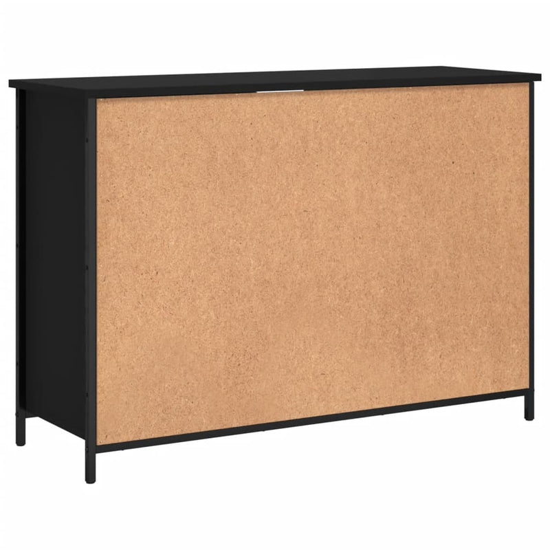 vidaXL fekete szerelt fa tálalószekrény 100 x 35 x 70 cm