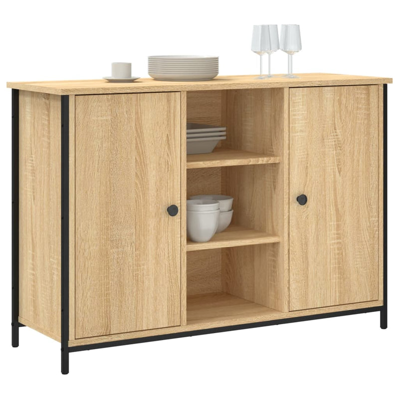 vidaXL sonoma tölgy színű szerelt fa tálalószekrény 100 x 35 x 70 cm