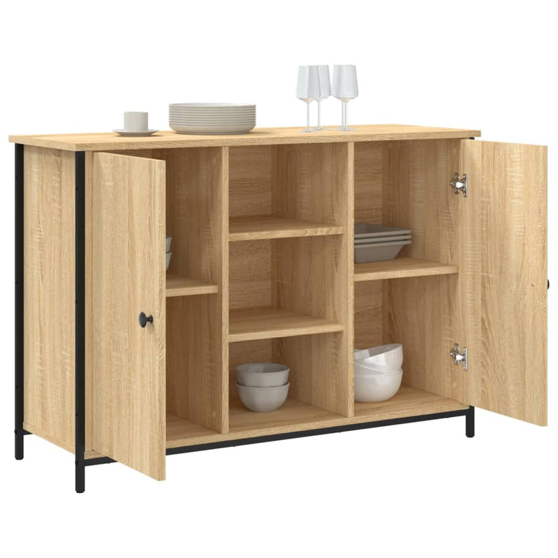 vidaXL sonoma tölgy színű szerelt fa tálalószekrény 100 x 35 x 70 cm