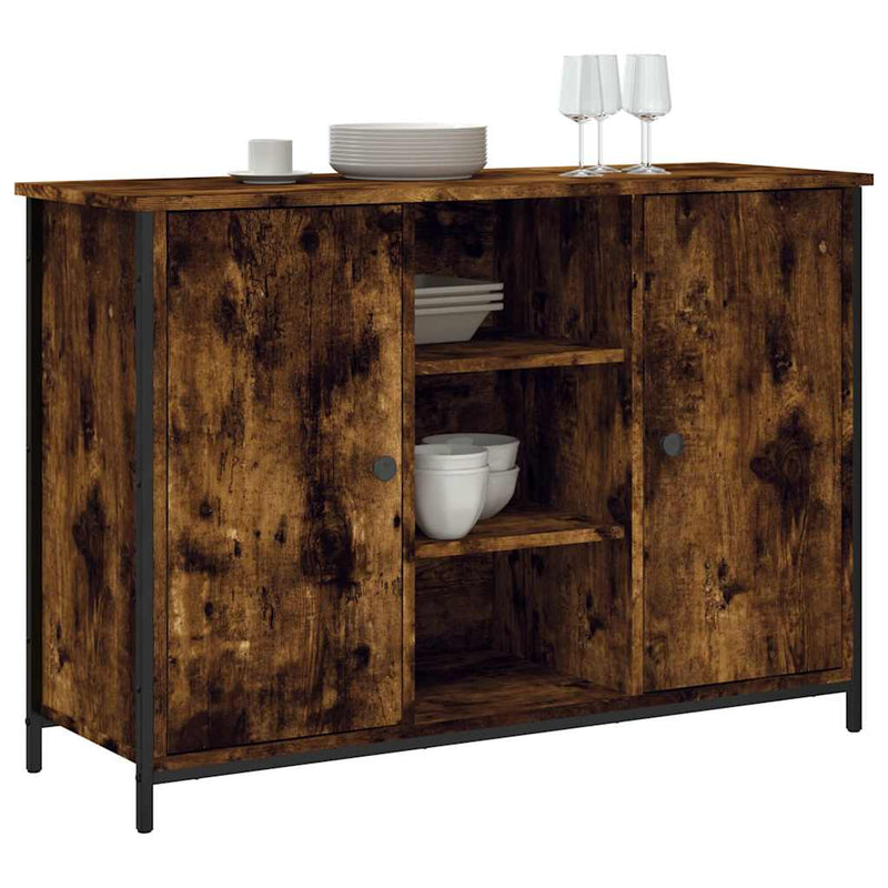vidaXL füstös tölgy színű szerelt fa tálalószekrény 100 x 35 x 70 cm