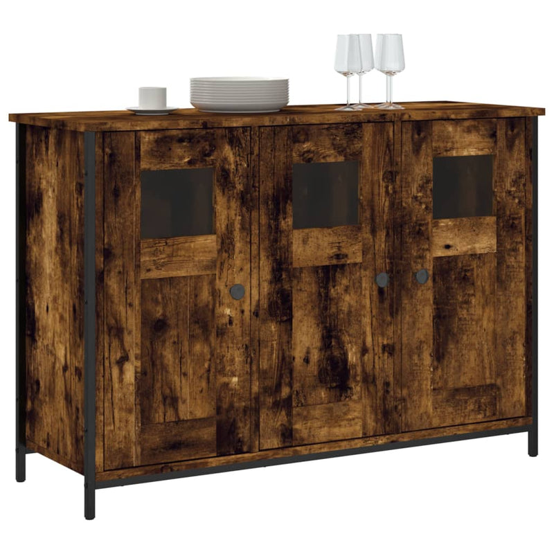 vidaXL füstös tölgy színű szerelt fa tálalószekrény 100 x 35 x 70 cm