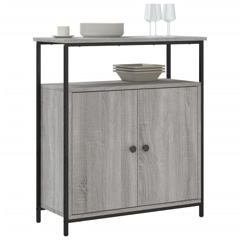 vidaXL szürke sonoma színű szerelt fa tálalószekrény 70 x 30 x 80 cm